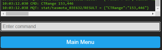 Running a command on tasmota